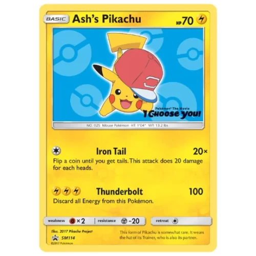 Ash's Pikachu - SM114 Promo